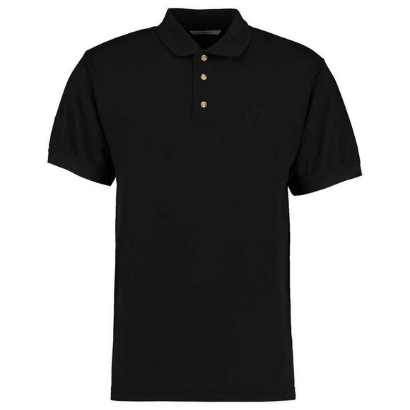 Kustom Kit Mens Workwear Heather Polo Shirt / Black - Picture 1 of 2